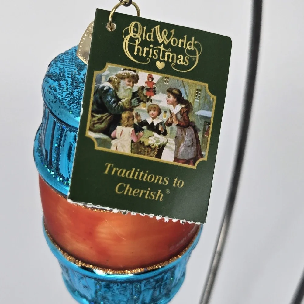 Old World Christmas Barrel of Monkeys Glass Christmas Tree Ornament New With Tag